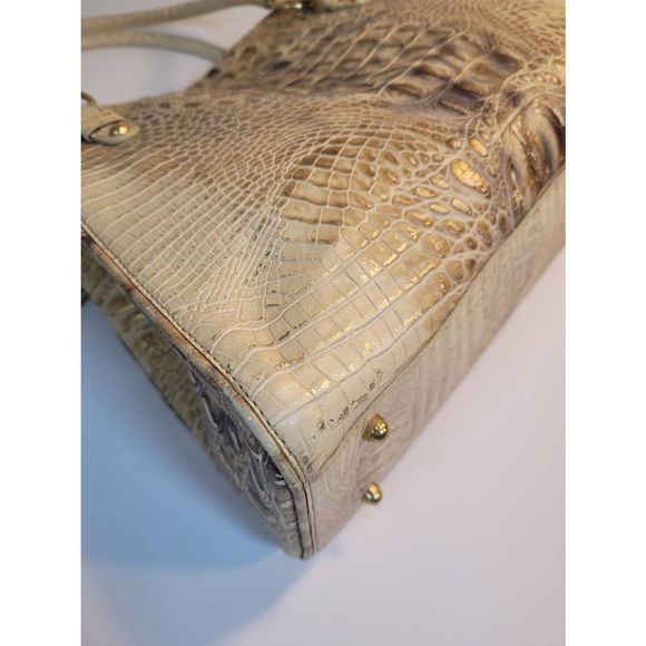 Brahmin Tan Croc-Embossed Shoulder Bag - Picture 11 of 16